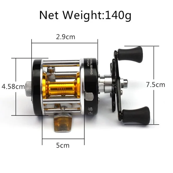 Double Centrifugal Brake Systems 3 8 1  Baitcasting All Metal Carp Fishing Drum Reel Knob Bait Casting Wheel Saltwater Magnetic