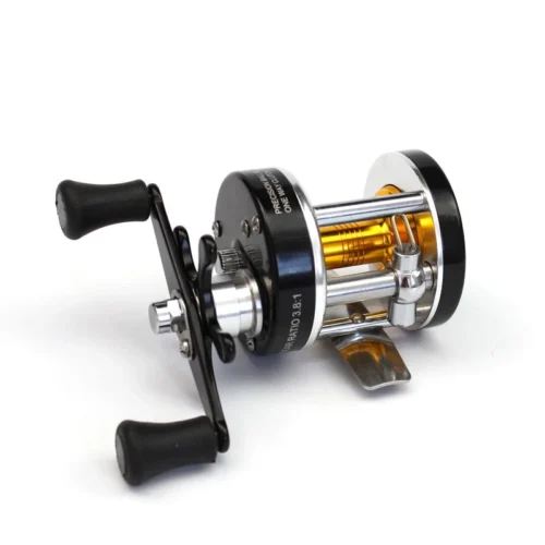 16fabfbaf806a15daa0e2e2cf3f6ab39.webp Double Centrifugal Brake Systems 3 8 1 Baitcasting All Metal Carp Fishing Drum Reel Knob Bait Casting Wheel Saltwater Magnetic