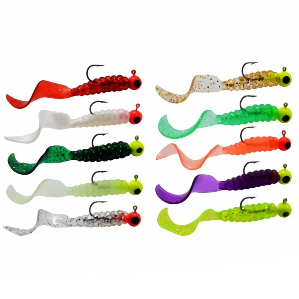24f5b2abf2d5f01c798b30d566fe4fce.webp 34pcs Metal Jig Head Fishing Hooks Set 17pcs Jigging Heads Hook 17pcs Soft Worm Lure Grub Silicone Fish Artificial Bait Tackle