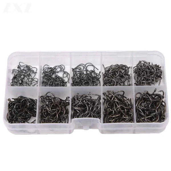 38441f0f383297b418d1cf49eb0c10f2.webp 500 600Pcs High Carbon Steel Gold Black Barbed Carp Fishing Hook 10 Sizes 3 12 Sharp Ultrapoint Fishing Hooks Set With Eye