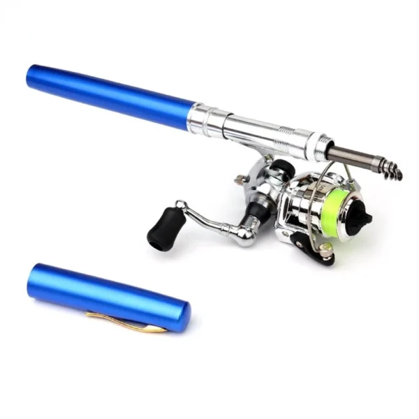 56c210317a37e597f2eeb312e34db8ec.webp 1M Mini Pocket Pen Shape Aluminum Alloy Fishing Rod Portable Baitcasting Rods Pole Fishing Reel Set Combos