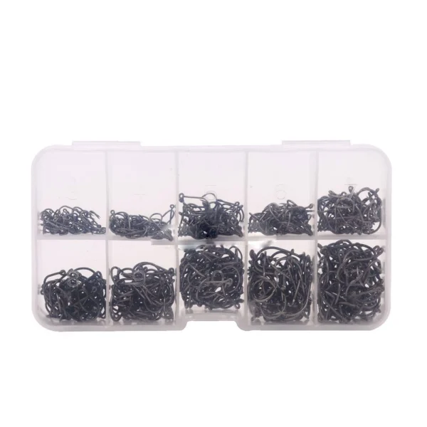 72d00866131501a34a03737dbf32e0f6.webp 500 600Pcs High Carbon Steel Gold Black Barbed Carp Fishing Hook 10 Sizes 3 12 Sharp Ultrapoint Fishing Hooks Set With Eye