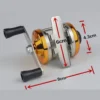 Mini 5 2 1 Ice Fishing Reels Metal Right Left Hand Bait Reel Casting Spinning Wheel Beach Accessories With Fishing Line T4