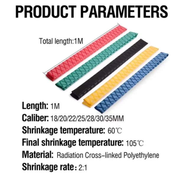 my-11134207-820lb-mlmzipa42txe50.webp Fishing Rod Handle Wrap Waterproof Heat Shrink Tube 1m