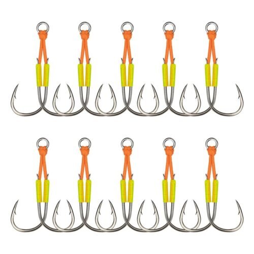 10pcs Fishing Assist Hooks For Saltwater Jigging